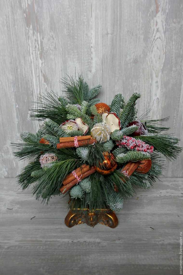 diy christmas deco naturlige idé grene gran plante potten