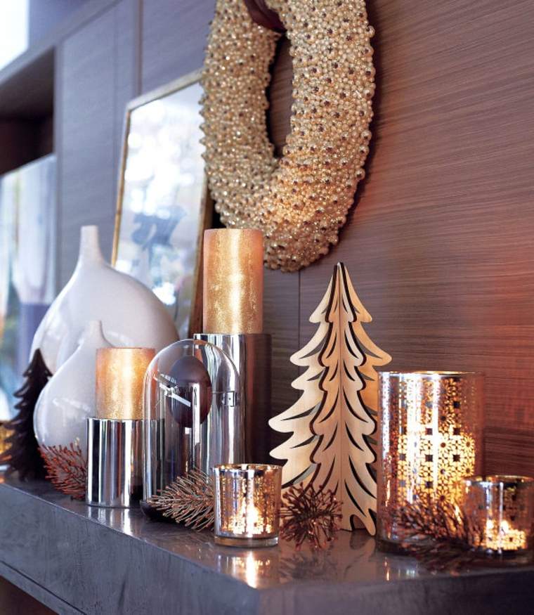 christmas idea interior decoration crown original candle fir wooden idea