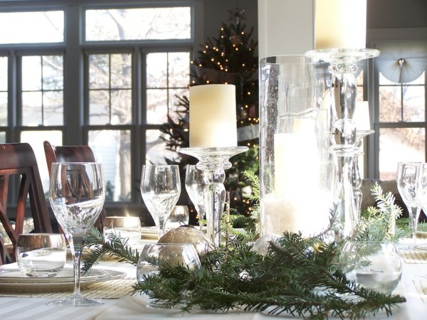 deco christmas table transparency style minimalist