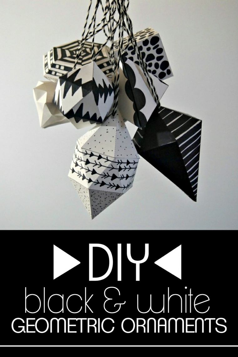 Deco christmas making yourself minimalist black and white idea making cardboard