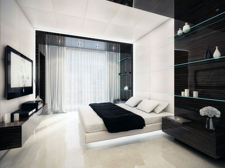 black and white deco elegant design room