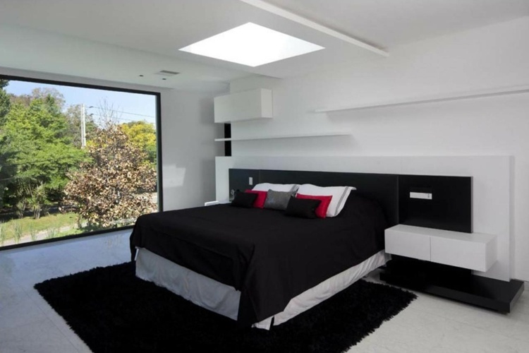 black and white decor bedroom window