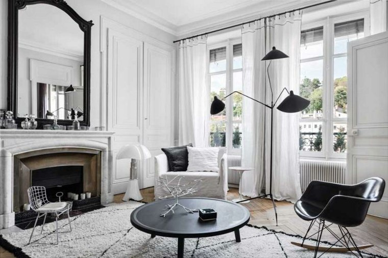 idee deco living room contemporary black and white