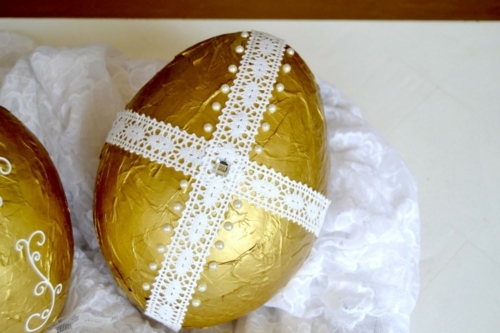 deco paper gilded egg