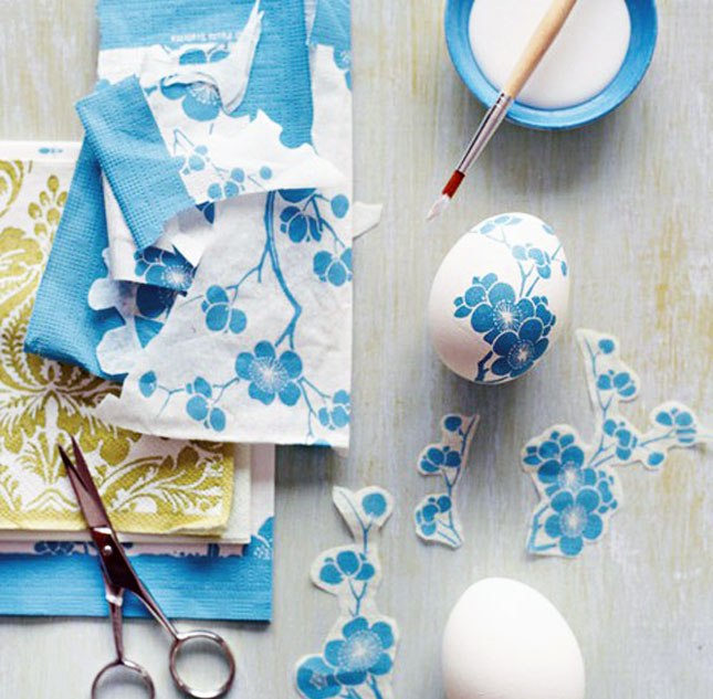 deco velika jajca tkanina izrez modra preprost elegantno ustvarjalno