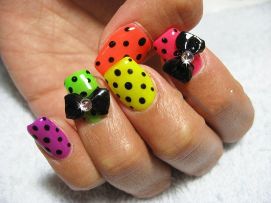 deco nail neon shades