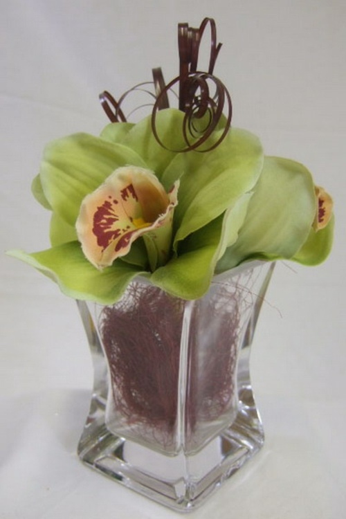 deco orchidee transparent vas