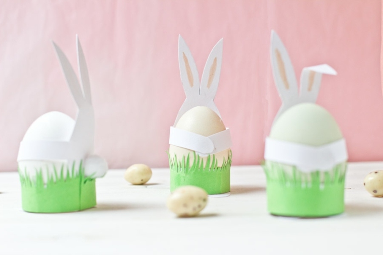 easter hiasan diy arnab kertas kadbod reka bentuk moden