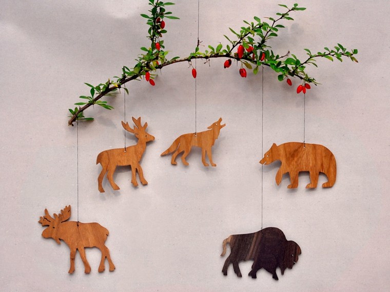 christmas decoration wooden hanging idea deco fir original