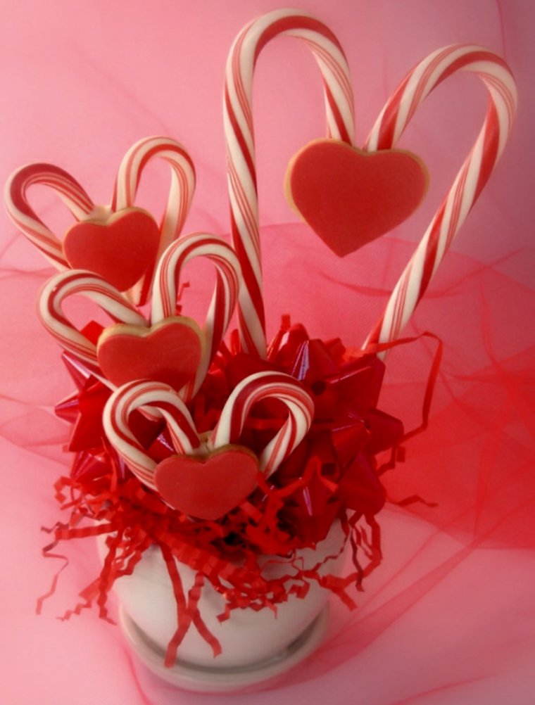 decoration romantic valentine's day deco idea table hearts sugar recipe valentine's day