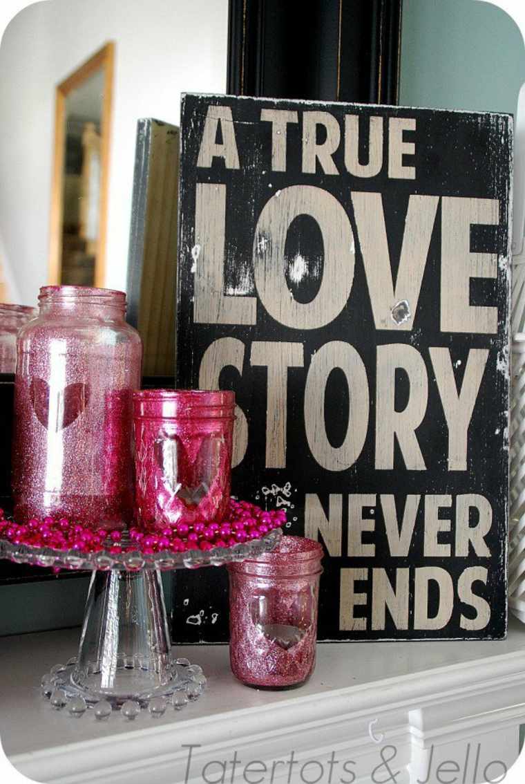 decoration romantic valentine day ideas jars jam idea recovery chalkboard ideas