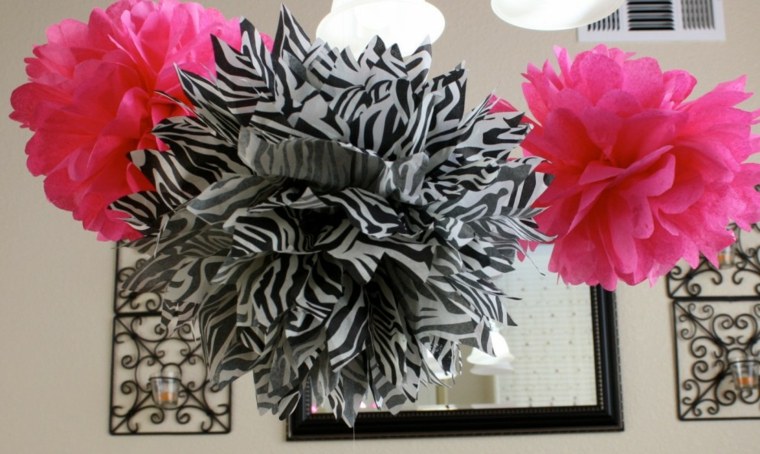 idea recycle deco paper hanging flowers interior modern design