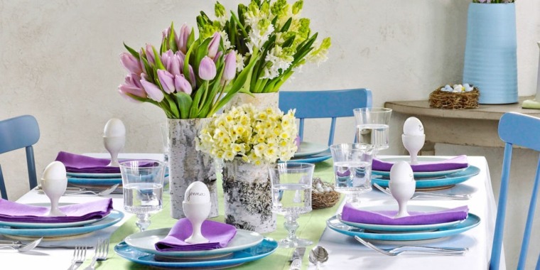 decoration easter flowers center table idea spring