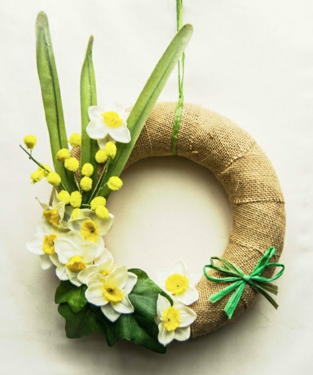 deco easter spring jute canvas