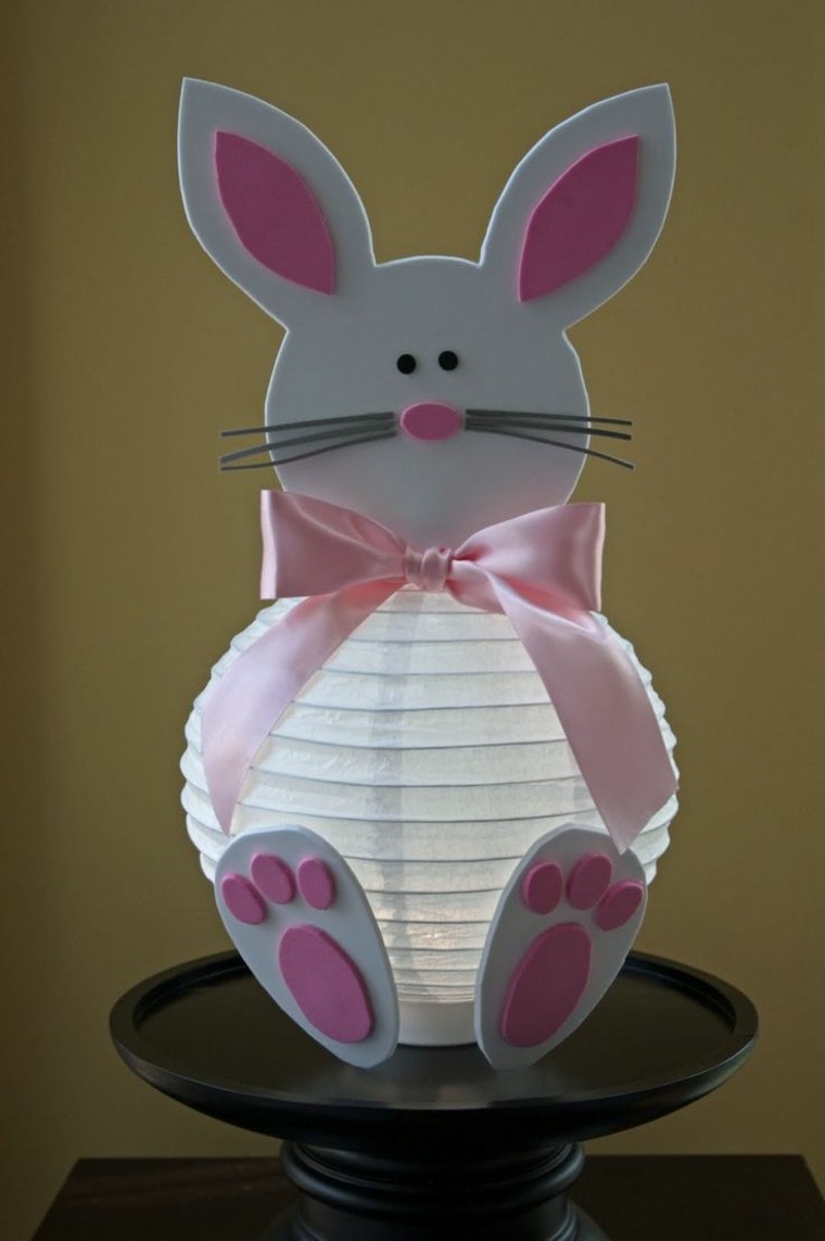 deco easter rabbit lamp