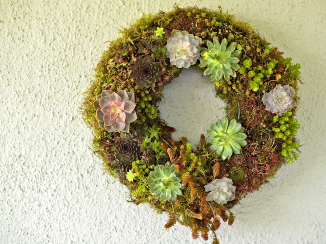 decorative idea flower wreath outdoor original idea