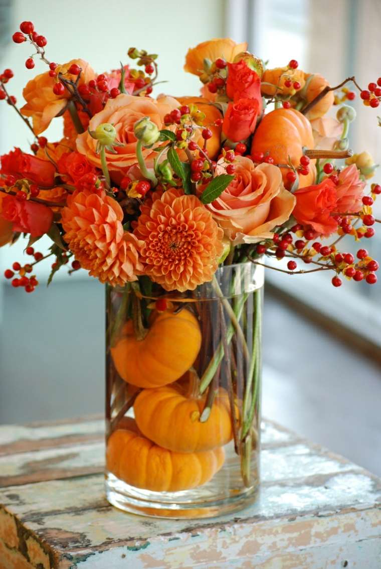 decor compositions autumn flowers