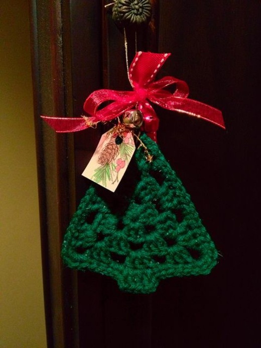 deco door tree Christmas knitting