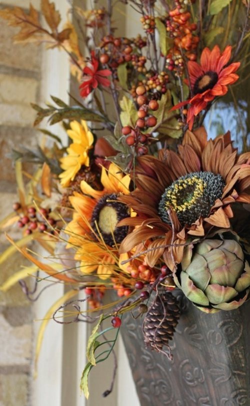 deco door vegetables flowers