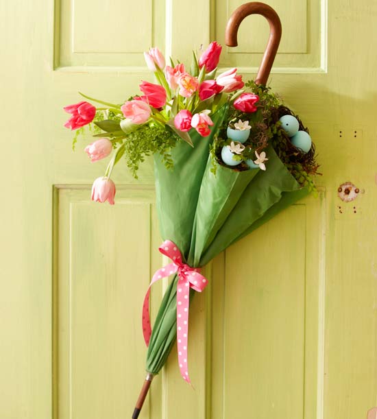 idea hiasan pintu rumah easter