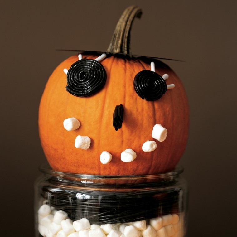 idea aktiviti manual halloween pumpkin deco idea candy