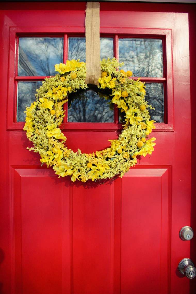 krone foråret diy idé krone gule blomster