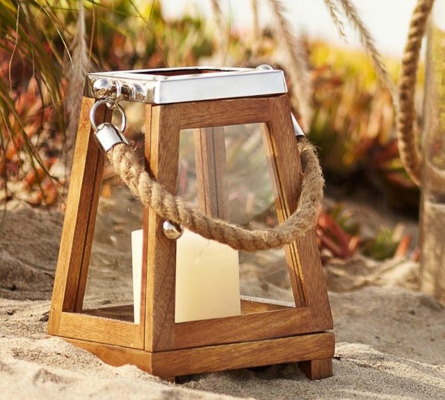 rustikk deco lantern tre