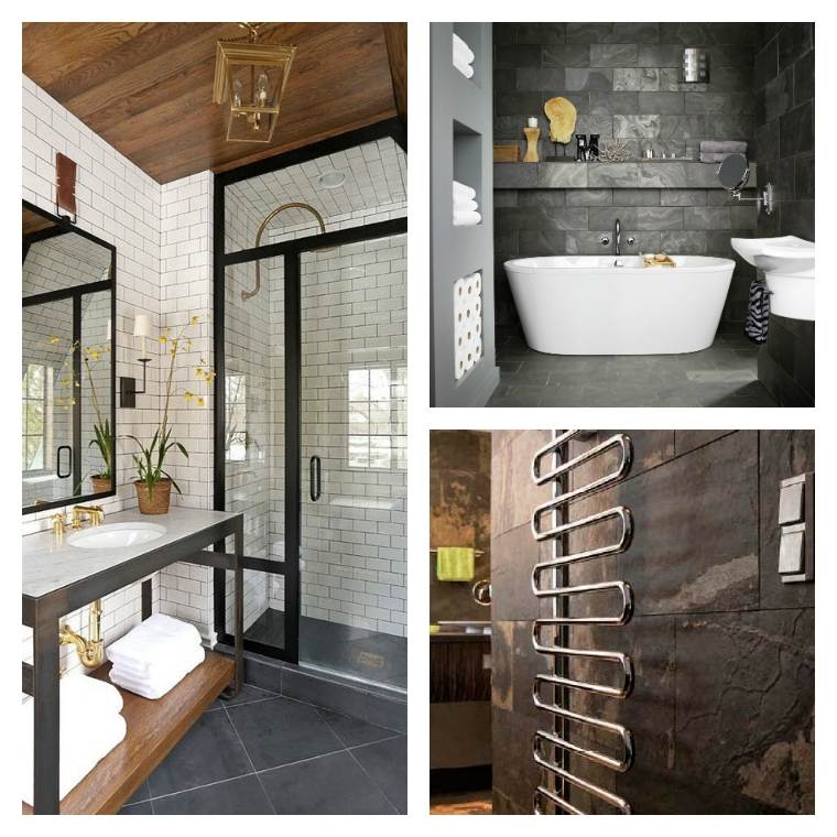 modern decoration and slate bathroom