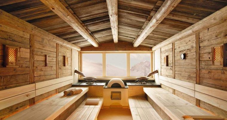 idea deco bathroom countryside wood spa idea