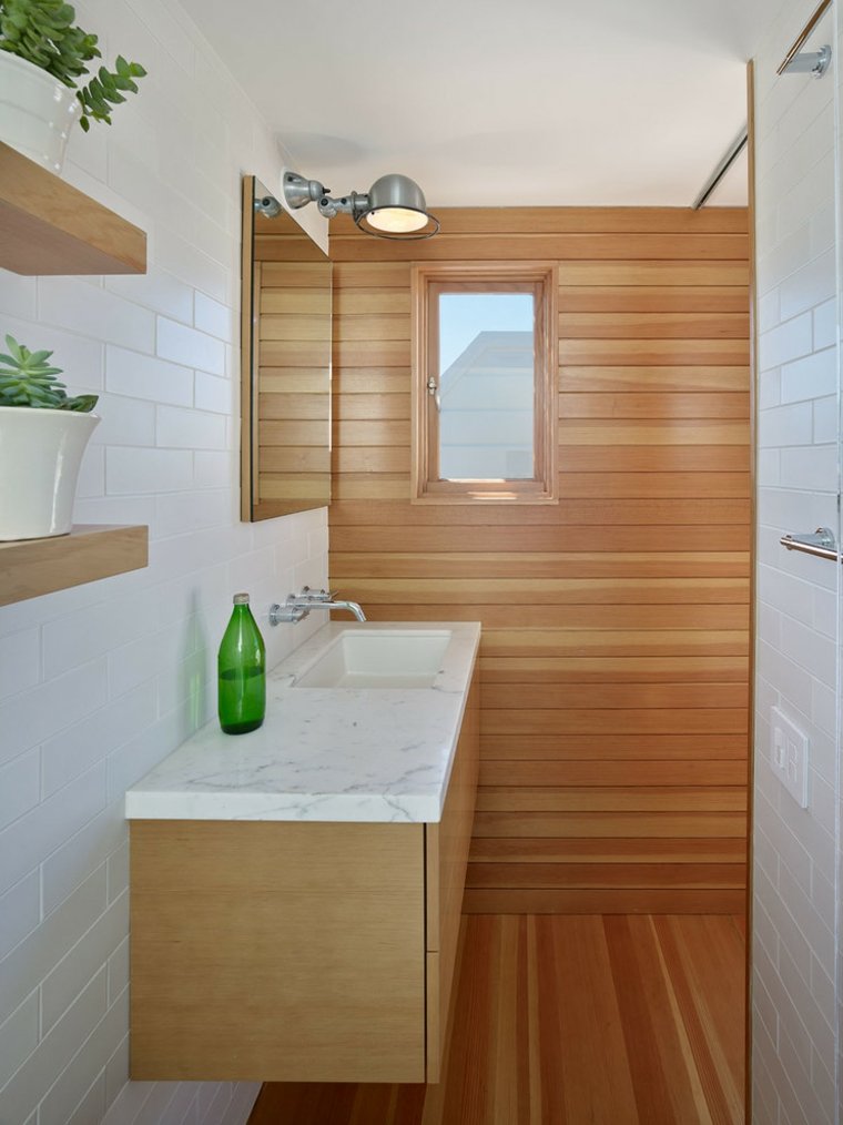 wooden bathroom decoration