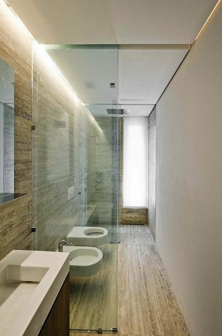 deco nsalle bathroom modern travertine tile