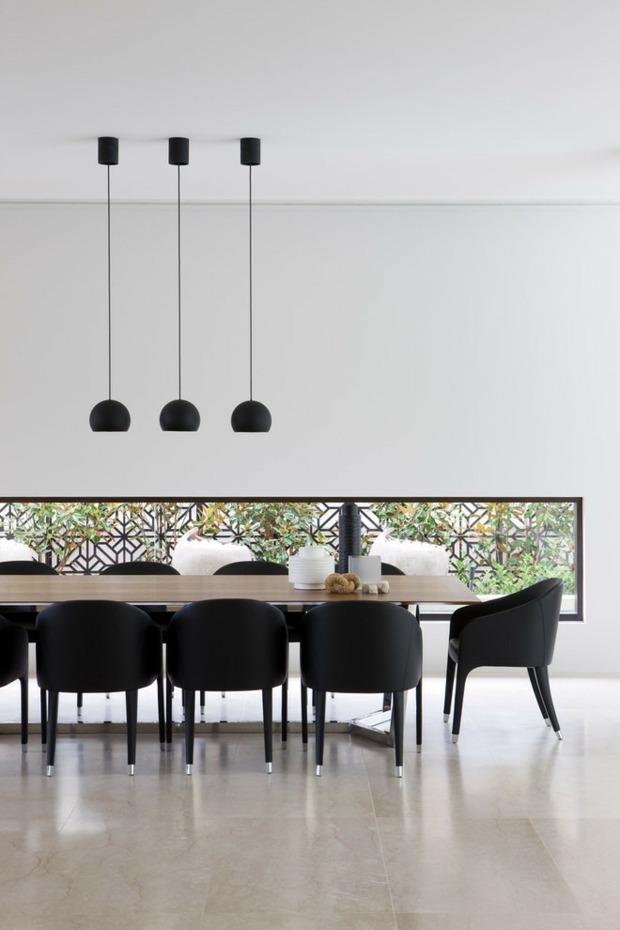 dining room deco black white