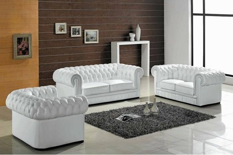 deco living room white design armchair sofa floor mats gray