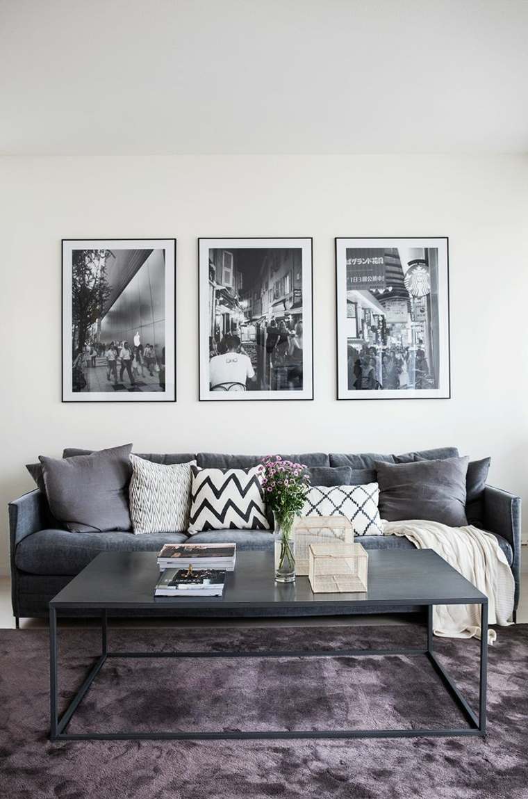 deco living room sofa gray