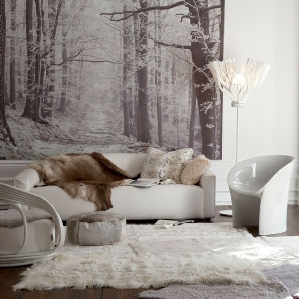 warm white living room decor