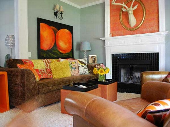 deco living room warm colors