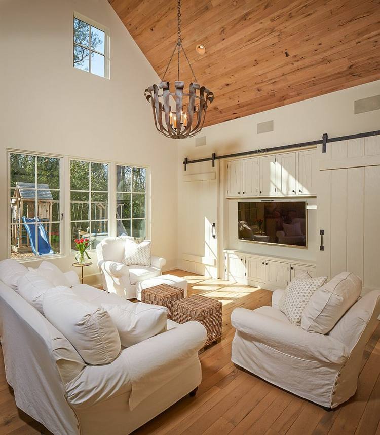 elegant living room deco white doors