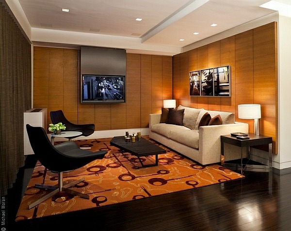 deco living room elegant wood wall cladding