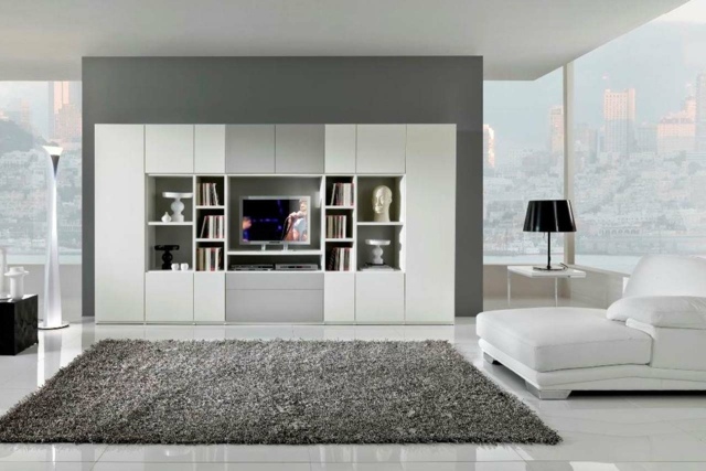 white gray living room deco