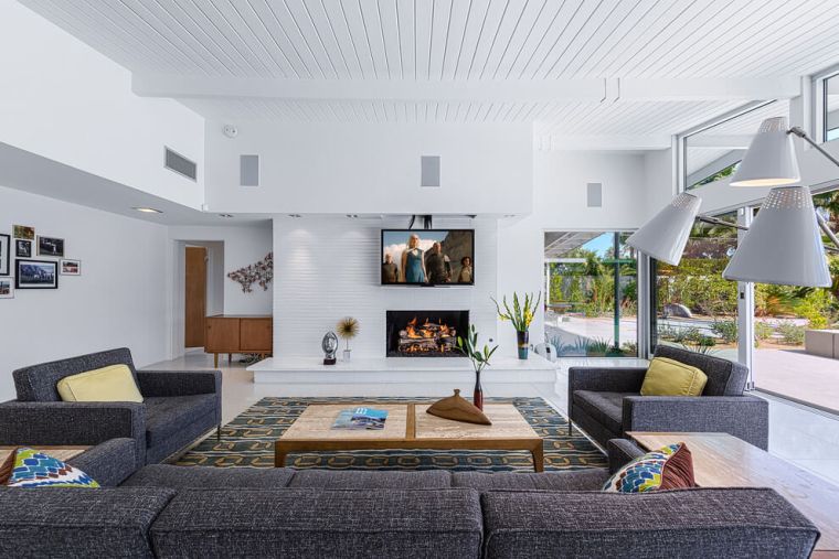 deco living room gray and white paint