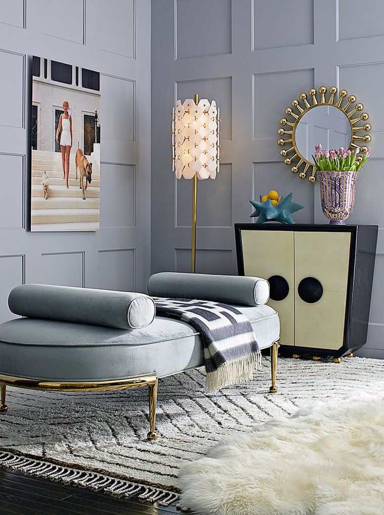 gray living room decor and white carpet-floor-accents-dores