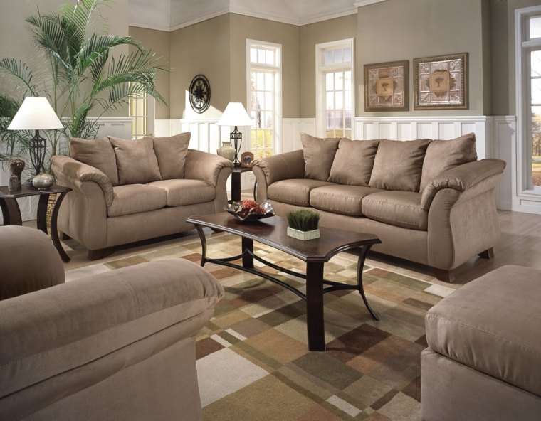 living room decoration gray and taupe contemporary design sofa