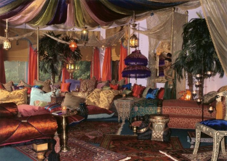 Moroccan living room deco exotic