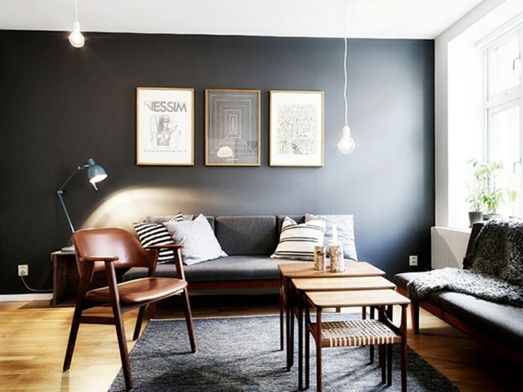 black modern living room deco