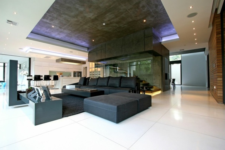 deco living room ceiling concrete