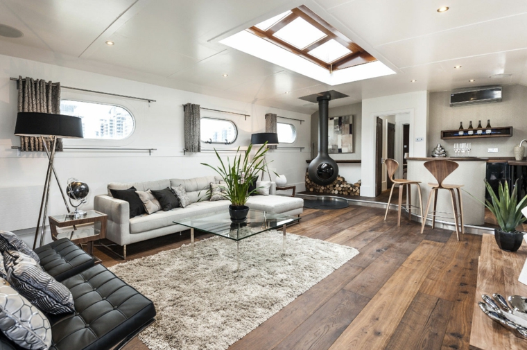 deco living room wood floor