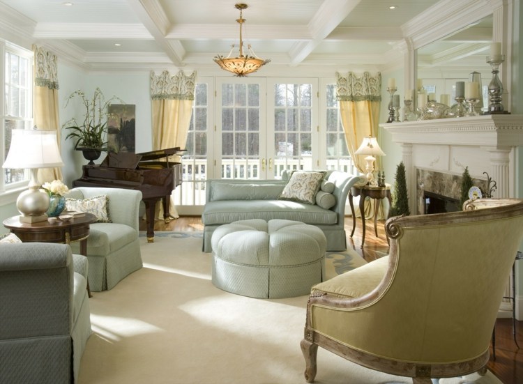 deco living room victorian light colors