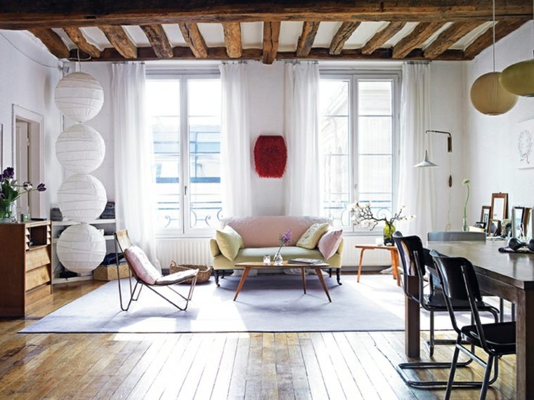 Scandinavian furniture living room chic boheme