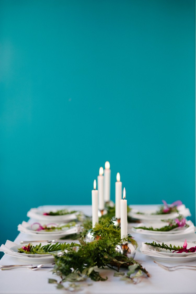 deco table Christmas DIY green branches