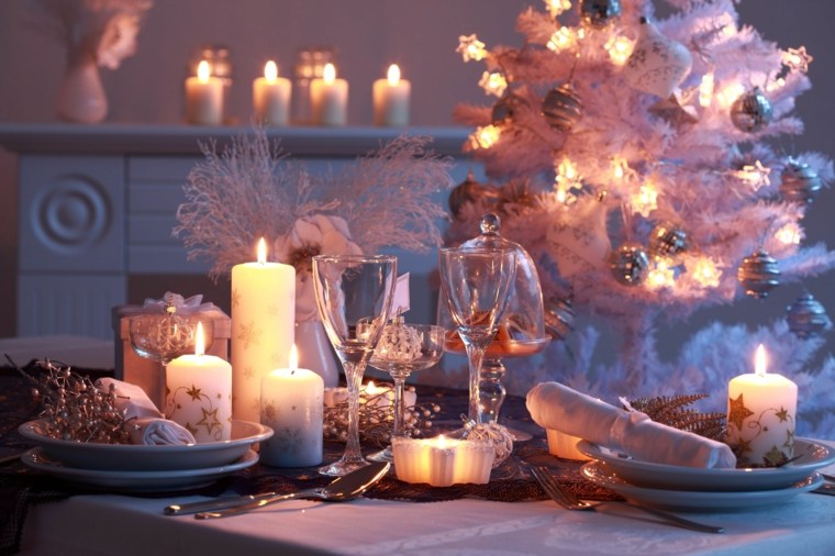 deco table Noel elegant candles